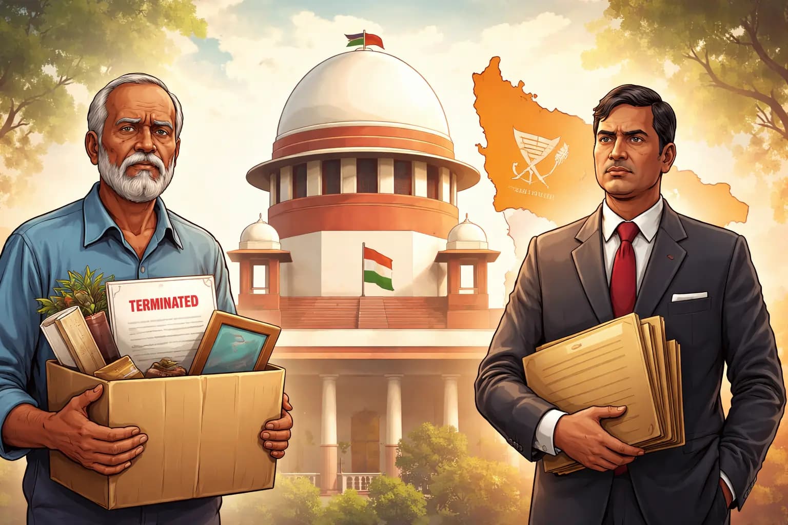 16 साल की देरी ने बदली तस्वीर: सुप्रीम कोर्ट ने यूपी श्रम विवाद में बैक वेज हटाकर मुआवजा तय किया