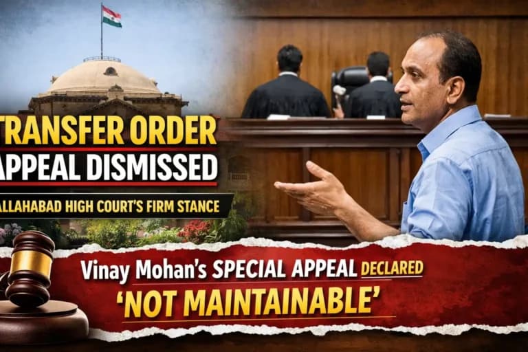 ट्रांसफर आदेश पर अपील की कोशिश नाकाम: इलाहाबाद हाईकोर्ट ने विशेष अपील की सीमा फिर स्पष्ट की