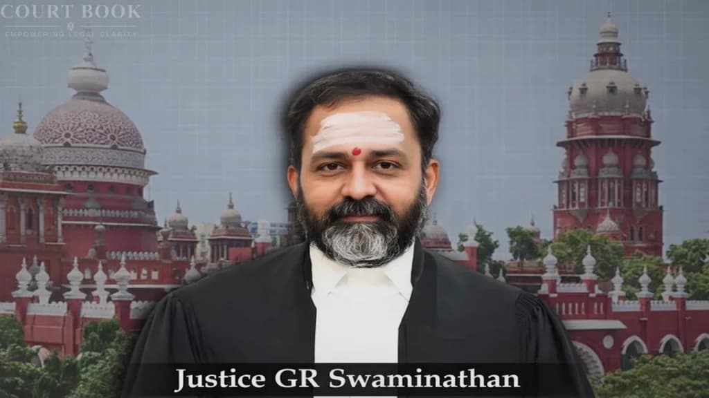 जस्टिस GR स्वामीनाथन पर कथित आपत्तिजनक पुस्तक की रिलीज़ पर मद्रास हाईकोर्ट की रोक