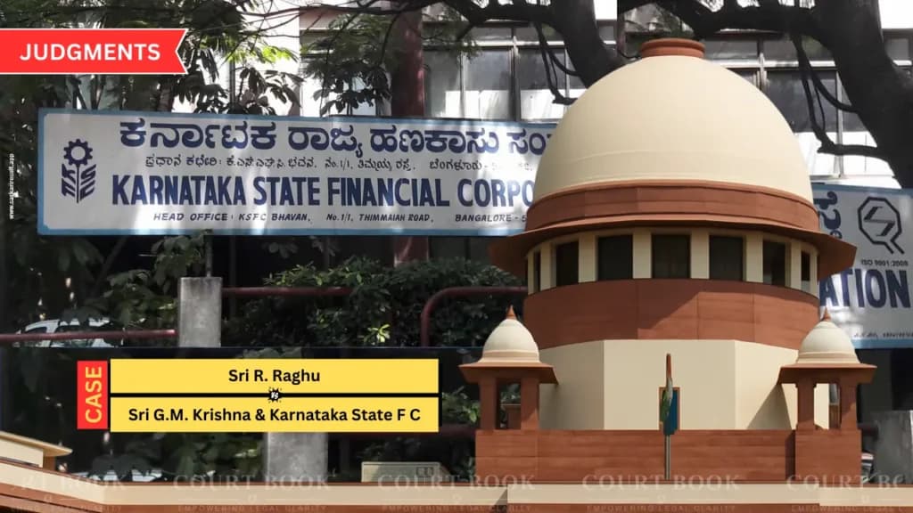 सुप्रीम कोर्ट ने आर. रघु और जी.एम. कृष्णा के बीच ज़मीन विवाद में नीलामी बिक्री को बरकरार रखा