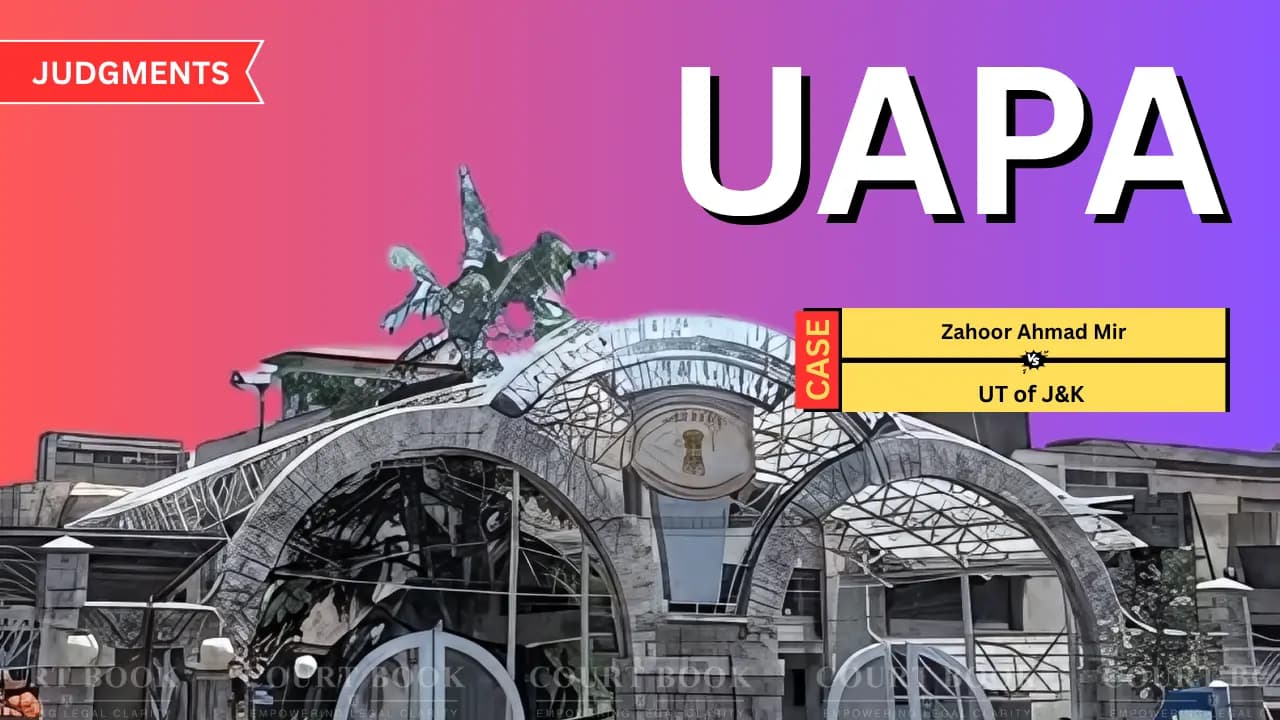 जम्मू-कश्मीर HC ने आतंकी संबंधों के चलते UAPA मामले में जहूर अहमद मीर की जमानत खारिज कर दी